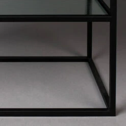 Ribbelglas Vitrinekastje Zwart -BEPUREHOME Winkel dutchbone boli ribbelglas vitrinekast 008