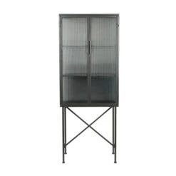 Ribbelglas Vitrinekast -BEPUREHOME Winkel dutchbone boli ribbelglas vitrinekast 1