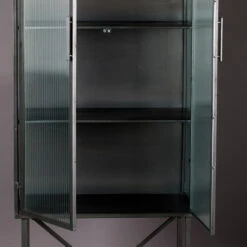 Ribbelglas Vitrinekast -BEPUREHOME Winkel dutchbone boli ribbelglas vitrinekast 3