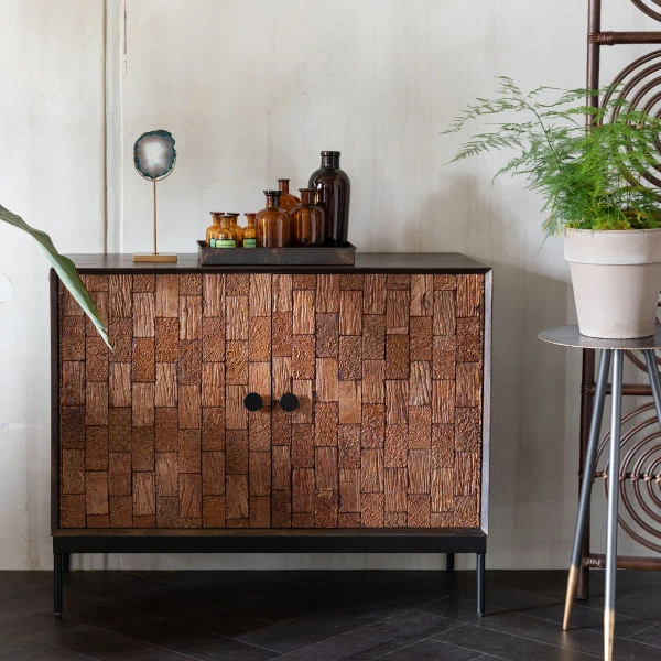 Smal Dressoir Houtsnijwerk 5 Smal Dressoir Houtsnijwerk - Afbeelding 3