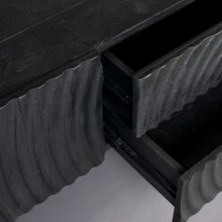 Zwart Tv-meubel Houtsnijwerk -BEPUREHOME Winkel dutchbone coals zwart tv meubel houtsnijwerk 03