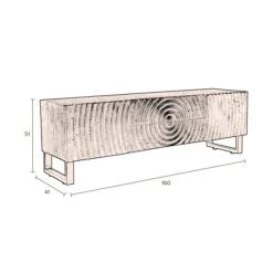 Zwart Tv-meubel Houtsnijwerk -BEPUREHOME Winkel dutchbone coals zwart tv meubel houtsnijwerk 07