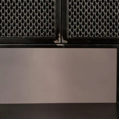 Vintage Wandkast Zwart Metaal -BEPUREHOME Winkel dutchbone denver hoge zwart metalen wandkast 06