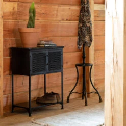 Laag Kastje Zwart Metaal -BEPUREHOME Winkel dutchbone denver lage zwart metalen wandkast 01