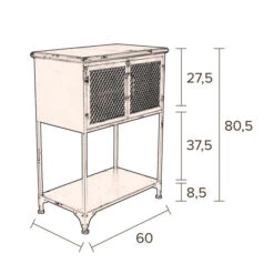 Laag Kastje Zwart Metaal -BEPUREHOME Winkel dutchbone denver lage zwart metalen wandkast 010