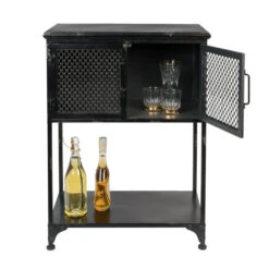 Laag Kastje Zwart Metaal -BEPUREHOME Winkel dutchbone denver lage zwart metalen wandkast 03