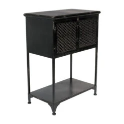 Laag Kastje Zwart Metaal -BEPUREHOME Winkel dutchbone denver lage zwart metalen wandkast 05