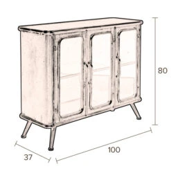 Dressoir Vintage Metaal -BEPUREHOME Winkel dutchbone denza vintage metalen dressoir 9