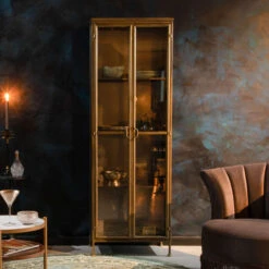 Vitrinekast Antiek Messing