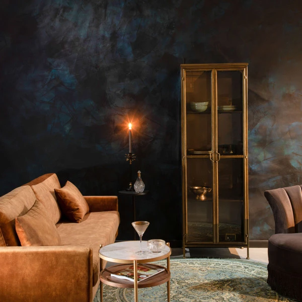 Vitrinekast Antiek Messing 6 Vitrinekast Antiek Messing - Afbeelding 4