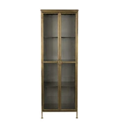 Vitrinekast Antiek Messing 14 Vitrinekast Antiek Messing -BEPUREHOME Winkel dutchbone gertlush antiek messing vitrinekast 04