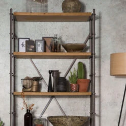 Vurenhouten Open Wandrek 13 Vurenhouten Open Wandrek -BEPUREHOME Winkel dutchbone iron vurenhouten open wandrek 07