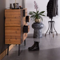 Vintage Wandkast Hout -BEPUREHOME Winkel dutchbone jove antieklook wandkast vurenhout 010