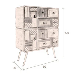 Vintage Wandkast Hout -BEPUREHOME Winkel dutchbone jove antieklook wandkast vurenhout 011