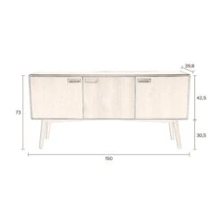 Vintage Dressoir Donker Hout -BEPUREHOME Winkel dutchbone juju bruin houten dressoir 10