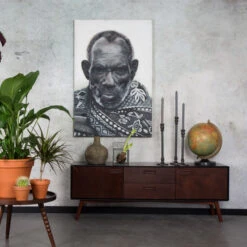 Vintage Tv-meubel Donker Hout 14 Vintage Tv-meubel Donker Hout -BEPUREHOME Winkel dutchbone juju bruin houten tv meubel 01