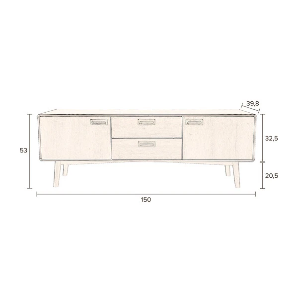 Vintage Tv-meubel Donker Hout 11 Vintage Tv-meubel Donker Hout - Afbeelding 9