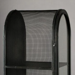 Vitrinekast Ovaal Zwart Staal -BEPUREHOME Winkel dutchbone oval ovale vitrine zwart metaal 04