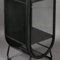Vitrinekast Ovaal Zwart Staal -BEPUREHOME Winkel dutchbone oval ovale vitrine zwart metaal 07