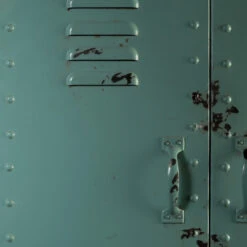 Lockerkast Vintage Blauw -BEPUREHOME Winkel dutchbone rusty hoge blauwe metalen lockerkast 05