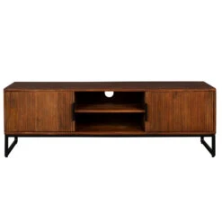 Mangohout Tv-meubel Met Ribbels -BEPUREHOME Winkel dutchbone saroo mangohouten tv meubel met ribbels 4