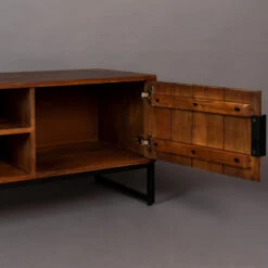 Mangohout Tv-meubel Met Ribbels -BEPUREHOME Winkel dutchbone saroo mangohouten tv meubel met ribbels 8