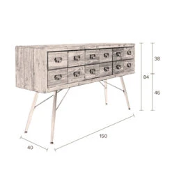 Brede Ladekast Vurenhout -BEPUREHOME Winkel dutchbone six brede ladekast vurenhout 10