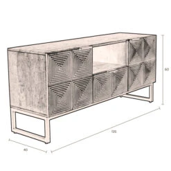 Tv-meubel Mangohout Goud 21 Tv-meubel Mangohout Goud -BEPUREHOME Winkel dutchbone volan mangohouten dressoir met goud 10
