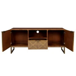 Tv-meubel Mangohout Goud 14 Tv-meubel Mangohout Goud -BEPUREHOME Winkel dutchbone volan mangohouten dressoir met goud 3
