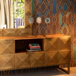 Tv-meubel Mangohout Goud 16 Tv-meubel Mangohout Goud -BEPUREHOME Winkel dutchbone volan mangohouten dressoir met goud 5