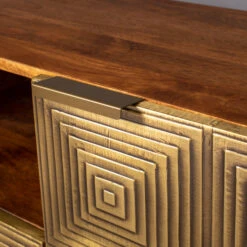 Tv-meubel Mangohout Goud 19 Tv-meubel Mangohout Goud -BEPUREHOME Winkel dutchbone volan mangohouten dressoir met goud 8