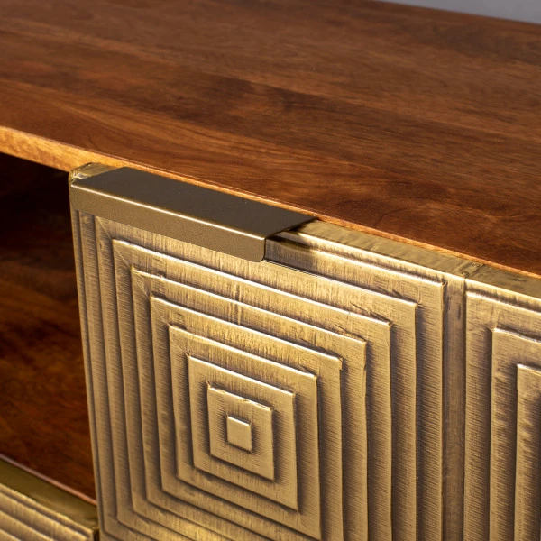 Tv-meubel Mangohout Goud 10 Tv-meubel Mangohout Goud - Afbeelding 8