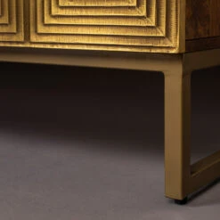 Tv-meubel Mangohout Goud 20 Tv-meubel Mangohout Goud -BEPUREHOME Winkel dutchbone volan mangohouten dressoir met goud 9