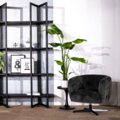 Open Kast Van Zwart Eiken -BEPUREHOME Winkel eleonora boekenkast eiken open kast van zwart eiken 03