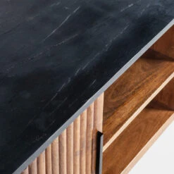 Retro Tv-meubel Mangohout Marmer 125 Cm -BEPUREHOME Winkel eleonora carter retro tv meubel mangohout 125 cm 03