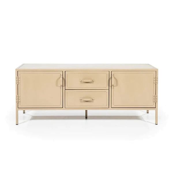 Tv-meubel Zandkleurig Ijzer 140 Cm