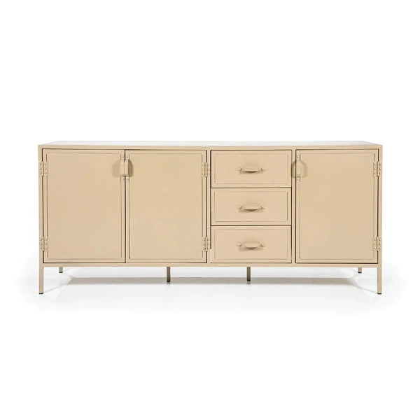 Zandkleur Dressoir Metaal 4 Zandkleur Dressoir Metaal - Afbeelding 2