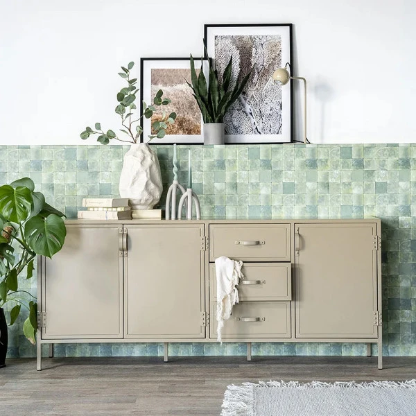 Zandkleur Dressoir Metaal 3 Zandkleur Dressoir Metaal