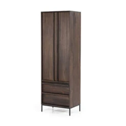 Smalle Kast Donker Mango Hout -BEPUREHOME Winkel eleonora jimmy smalle kast donker mango hout 07