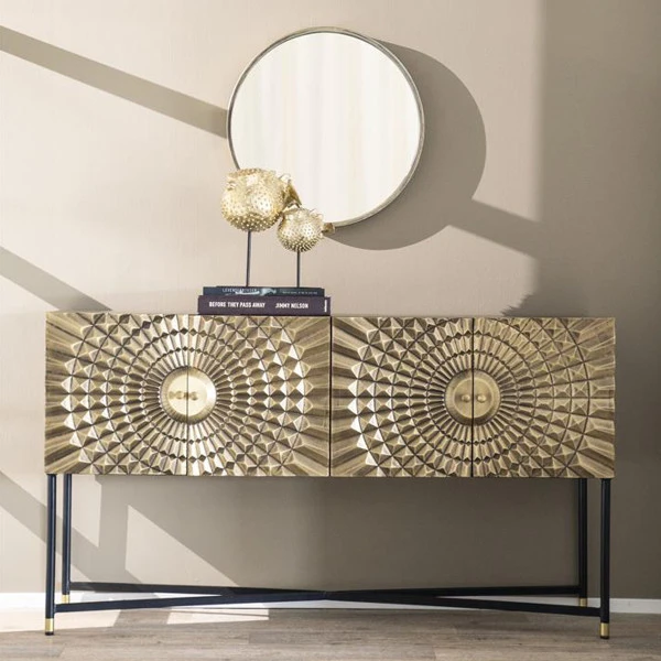 Goud Dressoir Op Hoge Poten 8 Goud Dressoir Op Hoge Poten - Afbeelding 6