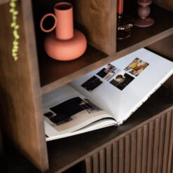 Houten Boekenkast Met Latjes -BEPUREHOME Winkel eleonora remi houten boekenkast met latjes 07