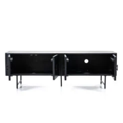 Zwart Tv-meubel Ronde Hoeken -BEPUREHOME Winkel eleonora remi zwart tv meubel ronde hoeken 03