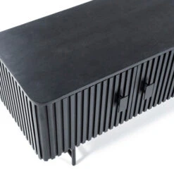 Zwart Tv-meubel Ronde Hoeken -BEPUREHOME Winkel eleonora remi zwart tv meubel ronde hoeken 05