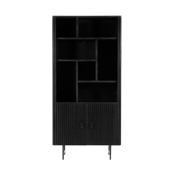 Zwarte Boekenkast Met Latjes 3 Zwarte Boekenkast Met Latjes