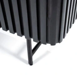 Zwarte Retro Kast Met Houten Latjes -BEPUREHOME Winkel eleonora remi zwarte retro kast met houten latjes 06