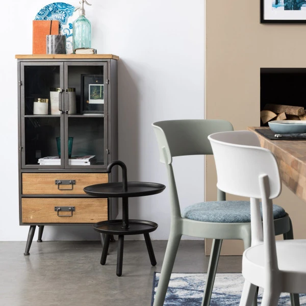 Vitrinekast Staal En Hout 3 Vitrinekast Staal En Hout