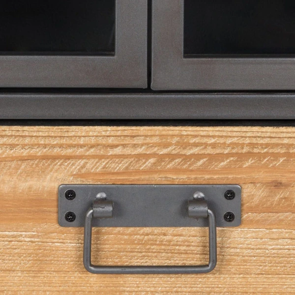 Vitrinekast Staal En Hout 8 Vitrinekast Staal En Hout - Afbeelding 6