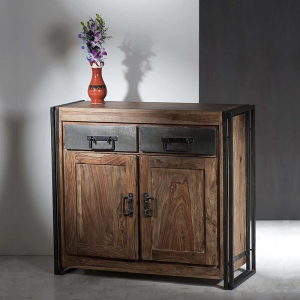 Dressoir Van Sheesham Hout 2-deurs 4 Dressoir Van Sheesham Hout 2-deurs - Afbeelding 2