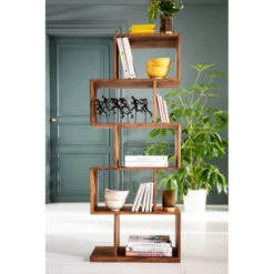 Sheeshamhout Wandkast Zig Zag -BEPUREHOME Winkel houten wandkast zig zag authentico 02