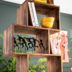 Sheeshamhout Wandkast Zig Zag -BEPUREHOME Winkel houten wandkast zig zag authentico 03